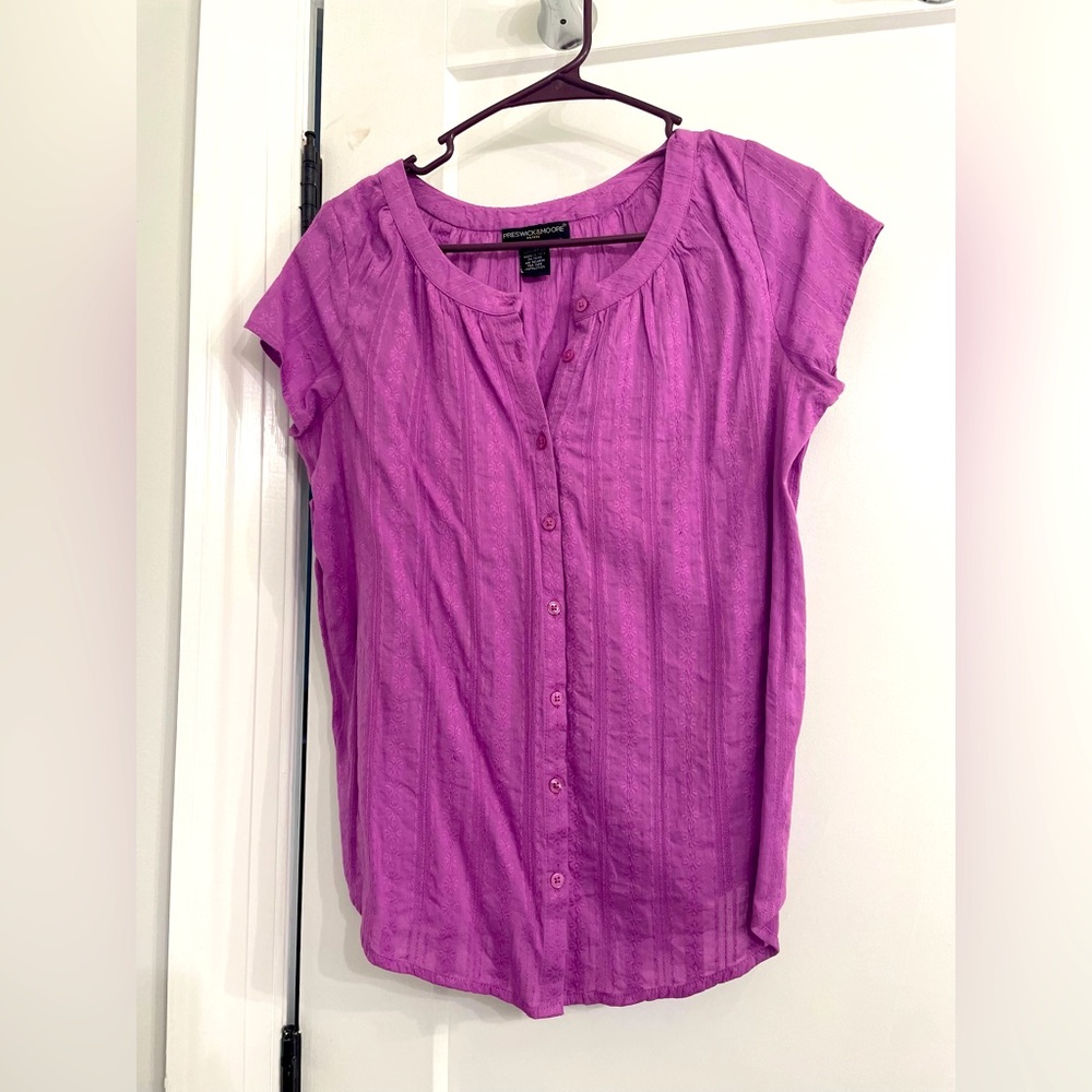 Petite Small Purple Blouse